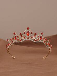 A Beautiful Tiara Headpiece With Angelic Design And Sparkling Rhinestones, Suitable For 18th Birthday And Wedding Ceremonies, No Need For Electricity, Without Feathers.
