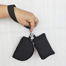 Mini Zip Around Wristlet Wallet For Women Dual Pouch Wristlet Portable Keychain Wallet Coin Purse Mini Women Coin Pocket Black - Black - View 3
