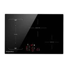 30 Inch Induction Cooktop - 4 Burner Built-In Electric Stove With Bridge-SYNC, Booster, Timer & Double Lock | 9000W 220-240V Hardwired, Black Glass Top - Black - View 3