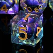 7pcs Dice Set Including Eyeball Resin Polyhedral Dice, Suitable For Role Playing Games And Tabletop Games, D&D Dice, Suitable For Tabletop Games, Thanksgiving And Christmas Gifts
