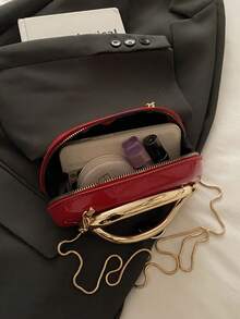 2025 New Women's Metal Accent Personalized Design Shoulder Crossbody Handbag - Red - View 6