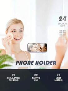5 pièces Prise de téléphone en silicone, support de téléphone ventouse, poignée de téléphone mains libres, support anneau de doigt compatible avec iOS et Android, blanc + noir + rose + transparent + rose rouge pour la Saint-Valentin, cadeau de fête