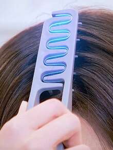 1pc Volumizing Wide-Tooth Hair Styling Comb - Fluffy Texture For Men, ABS Plastic With Textured Grip, Ideal For All Hair Types, Perfect For Home Use - Multicolor - View 10