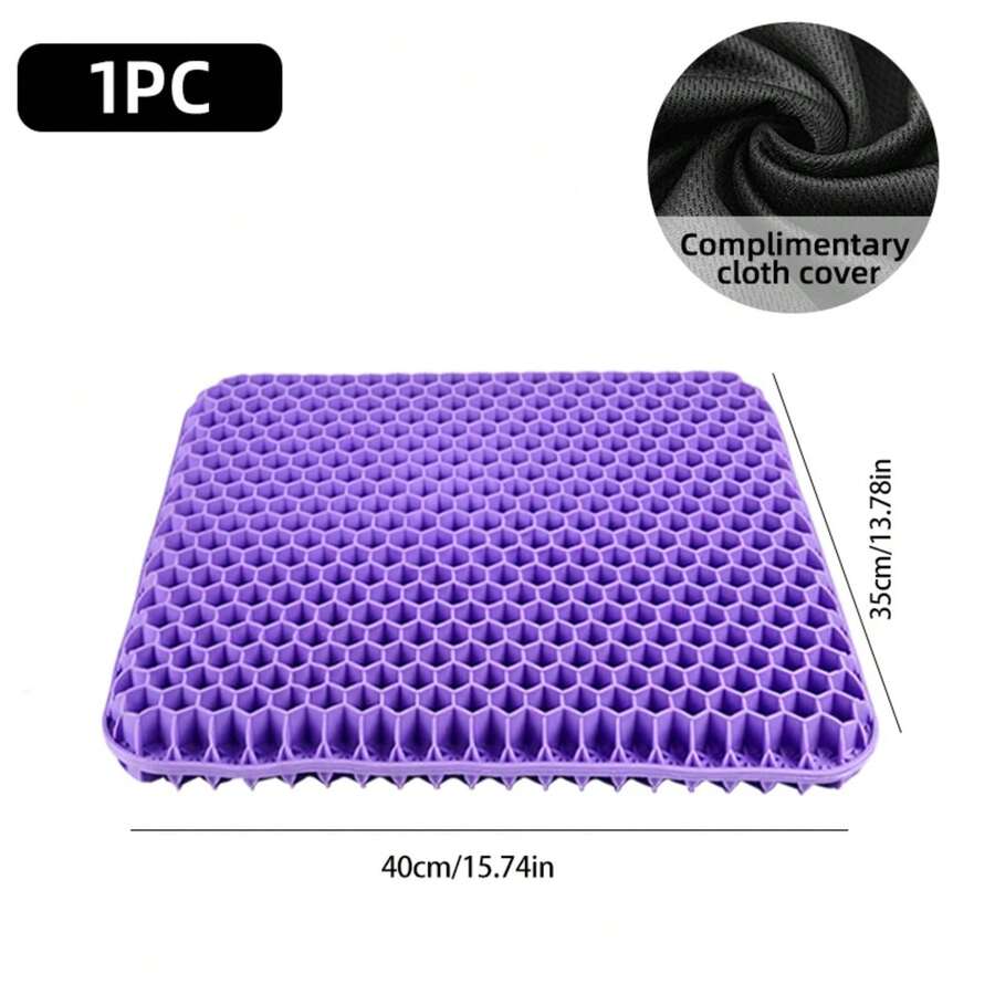 Automotive Gel Seat Cushions Designed For Summer Breathable Honeycomb Decompression Back Tailbone Pain Home Office Wheelchair - 白色 - 查看 1