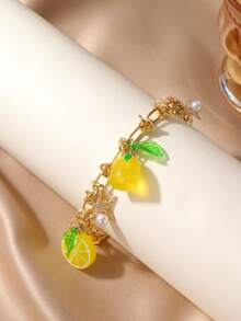 1 chiếc vòng tay tua rua hình quả chanh và sao biển ngọt ngào, thích hợp cho phụ nữ đeo hàng ngày và ngày lễ - Nhiều màu - Xem 3
