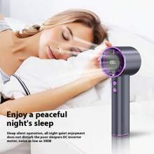 Portable Handheld Fan, Adjustable Mini Fan, USB Charging Cable Included, Digital Display Small Hair Dryer For Home Office Outdoor,Please Charge With The Included Original Cable