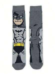 Warner Bros 2 pares de calcetines largos de tubo estampados con el Joker y otros dibujos animados de superhéroes, calcetines divertidos y locos para Navidad y Halloween para hombres
