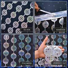 2 tấm rèm lá kim loại hình quả cầu Disco, trang trí tiệc Disco Bachelorette/sinh nhật/đêm giao thừa, phông nền quả cầu Disco có đính sequin, gian chụp ảnh trang trí tiệc Disco 39,3 * 78,7in - Nhiều màu - Xem 4