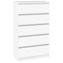Commode, 60x36x103 cm, en ingénierie, solide et durable, idéale pour décorer la maison-blanc