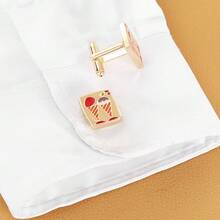 1pair Cocktail Cufflinks - Novel Bar Straw Cup Cufflinks For Beverage Cups/Bartenders And Cocktail Enthusiasts Apparel Accessories - Multicolor - View 7