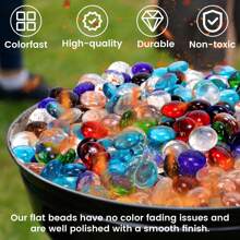 Glass Gemstone Beads Vase Fillers (100g200g/400g )Flat Marble Beads Multiple Color Choices Aquarium Decor Rocks Floral Stones Decorative Mosaic Gem Pebbles Home Decor Room Decor Flower Vase Glass Vase