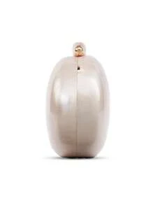 1 pieza Bolso de noche de mujer de acrílico con efecto de mármol blanco con perlas falsas, bolso bandolera con cadena dorada desmontable para bodas, fiestas, vacaciones y regalos, bolso de mano para bodas