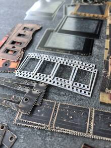 90-Count Mixed Material Decorative Papers, Vintage Hollow Camera DIY Scrapbooking Supplies,School Supplies,Back To School - one-size - View 7