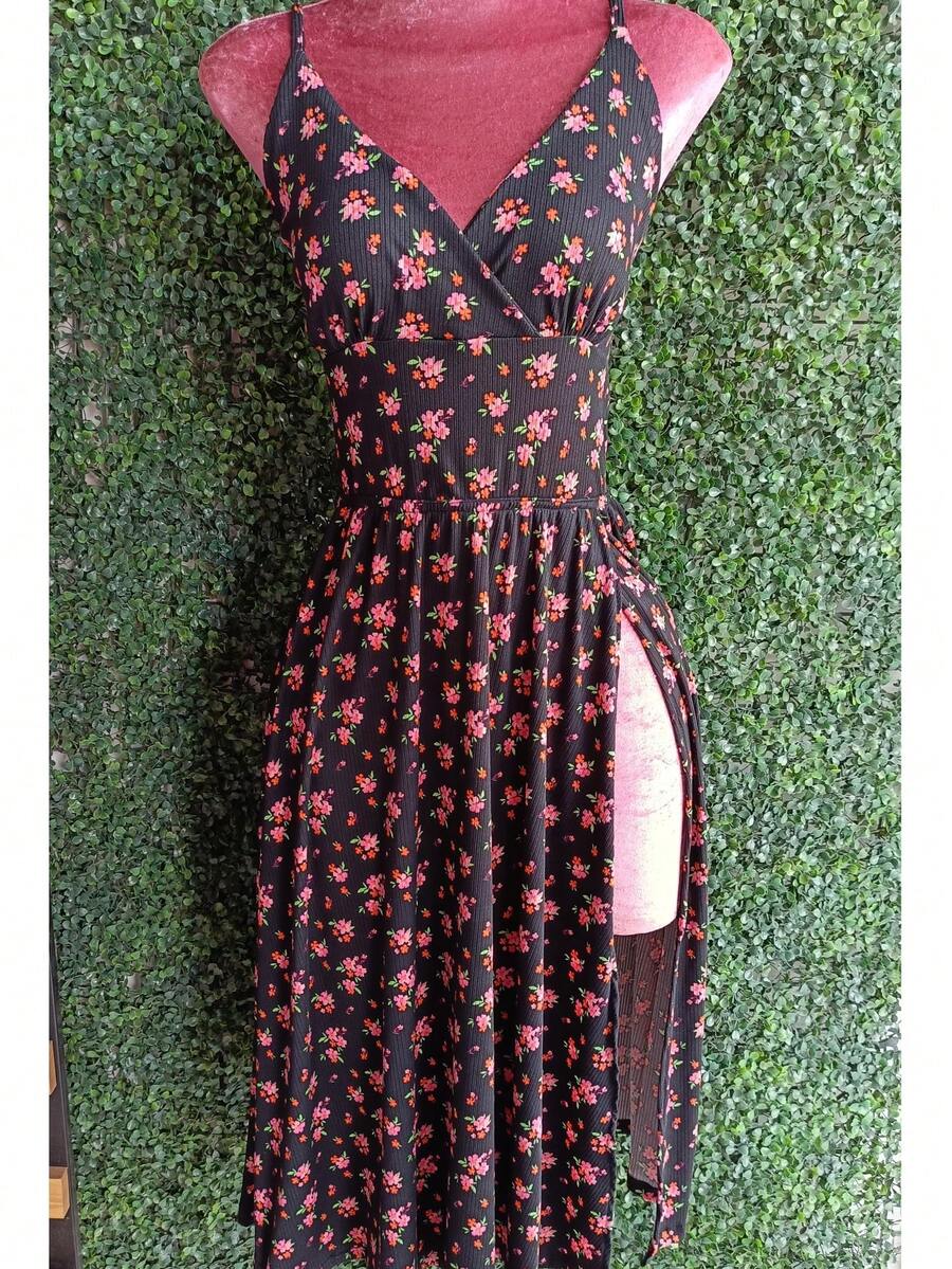 Women Long Dresses - Red and Black - View 1