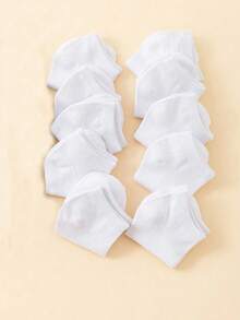 20 双女式纯色低帮船袜，女士短袜，白色，吸湿排汗