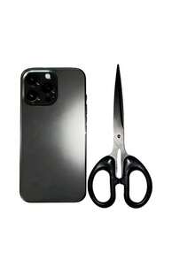 1pc Black Stainless Steel Scissors, Rust-Resistant Coating, Multi-Purpose, Suitable For Daily Household, Fabric Cutting, Embroidery, Sewing, Office Paper Cutting And Tape Cutting - Multicolor - View 11