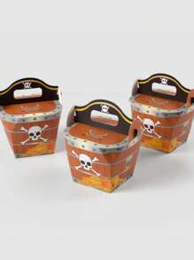 5/10/20 szt. Skrzynia skarbów pirackich Czaszka Pudełka prezentowe, Pudełka prezentowe skarbów, Organizer do przechowywania wypieków, Dekoracja biurka, Przechowywanie na biurku, Pudełko prezentowe na kampus