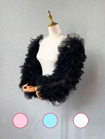 1 par de guantes de mujer en negro, blanco, rosa, azul , guantes de novia con mangas de tul desmontables, accesorios de boda, puños elásticos extraíbles, mangas de linterna transparentes, mangas desmontables sin costuras, mangas protectoras contra el sol para verano, adecuadas para vestidos de novia, estilo lolita, puños de manga desmontables versátiles, mangas de vestido de novia, mangas de vestido de organza, puños de manga de vestido, guantes sin dedos, mangas de hombros para vestidos sin tirantes, para boda, fiesta, actuación, cosplay, accesorios decorativos, ropa de otoño para mujer