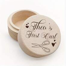 Caixa Memorial de Madeira Vintage Personalizada para Coleção de Cabelo - Primeira Cort de Cabelo e Armazenamento de Cabelo Grávido, Presente Perfeito para Novos Pais, Essenciais de Organização Doméstica, Caixa de Armazenamento de Organização Doméstica Volta às Aulas