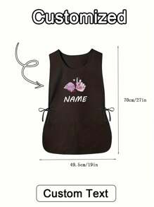 1 szt. Spersonalizowany nadruk, niestandardowy fartuch fryzjerski, spersonalizowany fartuch kuchenny, 2-kieszeniowy szybkoschnący fartuch domowy dla mężczyzn i kobiet, nowoczesny poliestrowy fartuch olejoodporny, szybkoschnący, jednolity kolor, do użytku w kuchni i domu