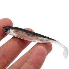 Señuelos suaves en forma de cola T de 7.5cm/2.2g con diseño arcoíris, hecho con lámina de aluminio y tubo de PVC multicolor para ofrecer un aspecto realista. Accesorios de pesca, equipamiento de pesca, cebos suaves con cola en T y destello arcoíris - Multicolor - Ver 9