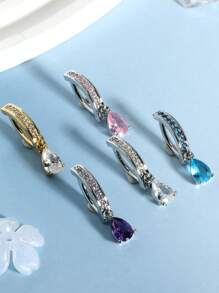 1pc Dangle Belly Button Rings Belly Clip Clicker Hoop Navel Piercing Jewelry Pink Blue Purple For Women Summber Beach Fashion Sexy Party