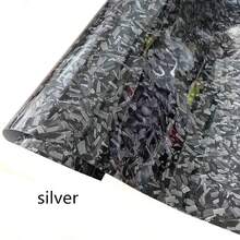 1 Pc Car PET Carbon Black Forged Carbon Fiber Sticker, Car Color Changing Film, Car Interior Center Control Forged PET Decal, Motorcycle Customization Accessories, Forged Carbon Fiber Car Wrap Film - one-size - View 10