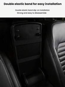 Soft Floral Car Central Armrest Pad, Comfortable Faux Fur Armrest Cover With Side Pockets For Storing Items Such As Bills, Keys, Lipstick, Fashionable And Stylish Car Interior Accessory