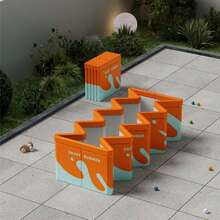 1pc Round Inflatable Foldable Swimming Pool, Portable Home Swimming Pool, One-Click Quick Open No Installation Easy Storage, Suitable For Summer Yard Lawn Patio Leisure Swimming - Orange - View 7