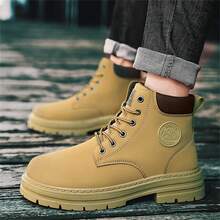 2025 Autumn/Winter New Couple's Hiking Boots, Thick Sole, Versatile, Retro British Style Men's Ankle Boots, Holiday Gift