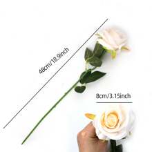 1/3 pièces Fleurs artificielles roses rouges, fleurs en plastique pour la décoration de la maison, de l'hôtel, du bureau, du mariage, de la fête et du jardin