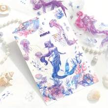 Ocean Heart PET Tape - High Quality Ocean Life Design, Lively Marine Life, Coral Reef And Bubbles, Suitable For DIY Journal, Scrapbooking And Crafting, 1 Roll, Decorative Accessories | Imaginative Design | Colorful Rolls, Underwater Decor