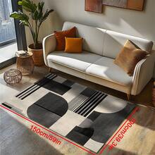 1pc Luxury Vintage Minimalist Pattern Rug, Soft Non-Slip Area Carpet For Outdoor, Entryway, Living Room, Bedroom, Laundry Room, Bathroom, Game Room, Machine Washable All Season Large Size Home Decor - Multicolor - View 13