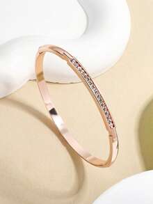 1pc Minimalist Style Bangle Ladies Can Not Resist The Light Luxury Fashion Hand Jewelry