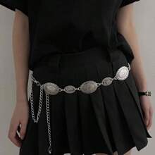 Boho Chic Metal Waist Chain, Fashionable And Versatile Accessory For Dresses, Shirts