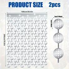 Décorations de fête disco, 2 paquets de props de cabine photo boule disco, rideaux à franges en feuille d'argent de 3,3 x 6,6 pi comme décor de fond pour les fêtes des années 70 et 80, soirée de enterrement de vie de jeune fille, décennie, décoration de fête