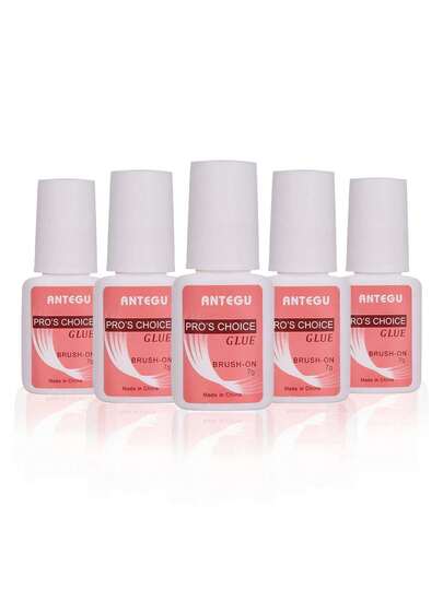 5/3/1 件超强指甲胶，适用于美甲片、水晶指甲和按压指甲，指甲粘合剂刷上指甲胶，用于按压指甲，持久指甲胶，适用于水晶指甲，假指甲片，指甲胶凝胶