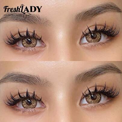 FRESH LADY Freshlady Subtle Color Lenses For School Pupilentes Tequila Sunrise Colored Contact Lenses 1 Year Disposable Halloween Costume Cosplay