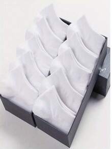 20 Pairs Solid Color Women Short Socks, Simple & Practical Multifunction - White - View 2