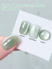 RS NAIL Esmalte de uñas de gel de ojo de gato de jade RSNAIL 10g, 8 colores, jelly, cristal verde, brillo holográfico de ojo de gato, reflectante, traslúcido, cura con LED UV, ideal para salón de uñas, manualidades, regalo para mujeres
