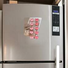 10pcs Pink Heart-Shaped Fridge Magnets For Kitchen, Office Whiteboard, Cabinets And Dishwashers - Delightful Home Decor, Perfect Holiday Gift, Mini Refrigerator Magnet