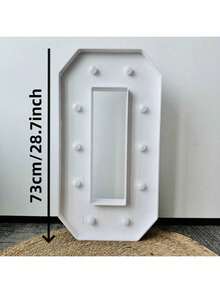1pc 73cm/28.7in Illuminated Marquee Number Frame, White Light, KT Board, Numbers 0-9, Plug-In, Party Decor Light, Birthday Party, Anniversary Decoration - Warm Light - Yellow - View 11