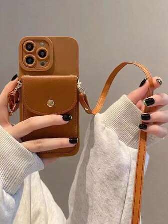 Funda protectora tipo cartera con correa de hombro/bandolera y espacio para tarjetas, compatible con iPhone 11, 12, 13, 14, 15, 16, 17, 12 Pro, 13 Pro, 14 Pro, 15 Pro, 16 Pro, 14 Plus, 15 Plus, 12 Pro Max, 13 Pro Max, 14 Pro Max, 15 Pro Max, 16 Pro Max, 17 Pro, 17 Pro Max, 17 Air