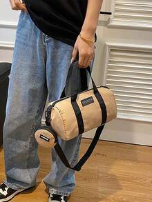 Versatile Nylon Boston Bag, Lightweight Outdoor Fitness Bag, Fashionable Nylon Handbag, Multifunctional Large Capacity Shoulder Bag, Crossbody Bag, Shoulder Crossbody Small Bag, Adjustable Shoulder Strap, Comfortable - Multicolor - View 6