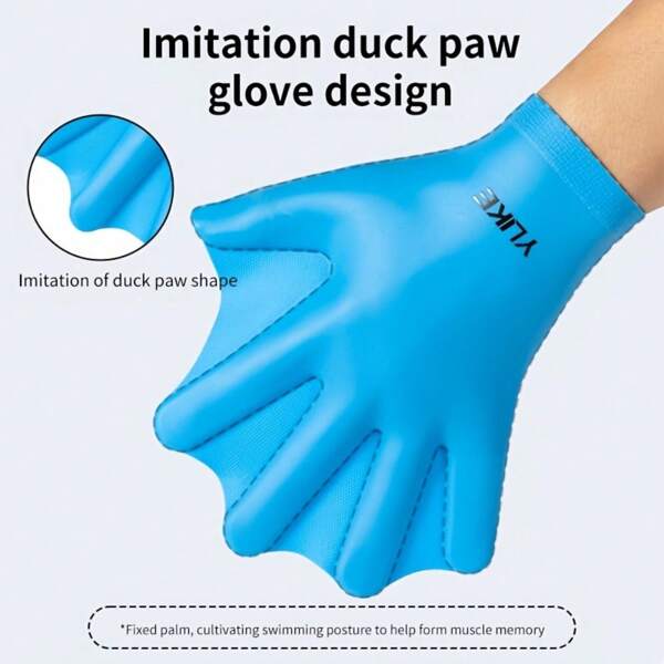 Silicone Swimming Gear Hand Paddles Adult Training Swim Freestyle Diving Hand Webbed Gloves