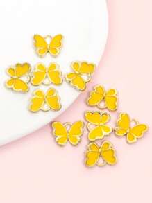10pcs Cute Vibrant Candy Color Butterfly Charms - Perfect For Girls Jewelry Making, Fashion Necklace, Bracelet, Earrings, Keychain, Phone Chain & & Other Hanging Decorations DIY Multicolor Butterfly-Shaped Accessories - Ideal For Spring Summer Dressing Accessory