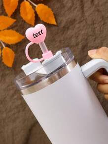 Étui en silicone personnalisé pour paille avec nom, étui personnalisé pour paille avec motif cœur, bouchon anti-poussière personnalisé pour paille, étui personnalisé mignon pour paille avec nom, multifonctionnel, compatible avec les tasses et bouteilles, décoratif, étudiants, travailleurs, enfants, anniversaire, fête des enfants, mariage, cérémonie de remise des diplômes, pendaison de crémaillère