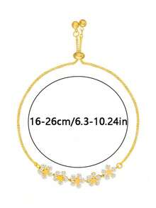 1 件时尚花瓣设计女士手链，简约女友礼物，独特个性化手链