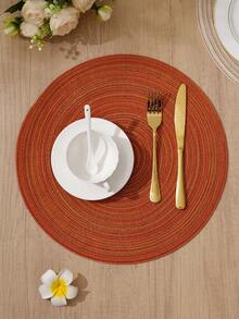 1 peça/4 peças/6 peças Jogo Americano Redondo Trançado de 15 Polegadas, Opções Multicoloridas, Tapete de Mesa Lavável, Antiderrapante e Resistente ao Calor, Adequado para Jantar em Casa, Festa de Feriado, Restaurante, Cozinha, Estilo Fazenda, Decoração de Festa de Natal e Ano Novo - Multicolorido - Visão 11