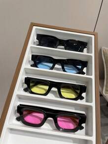 4 pièces Lunettes de soleil carrées pour hommes, accessoires de mode pour la rue et la plage. Idéal pour l'été, la plage, les vacances, l'extérieur et les voyages.